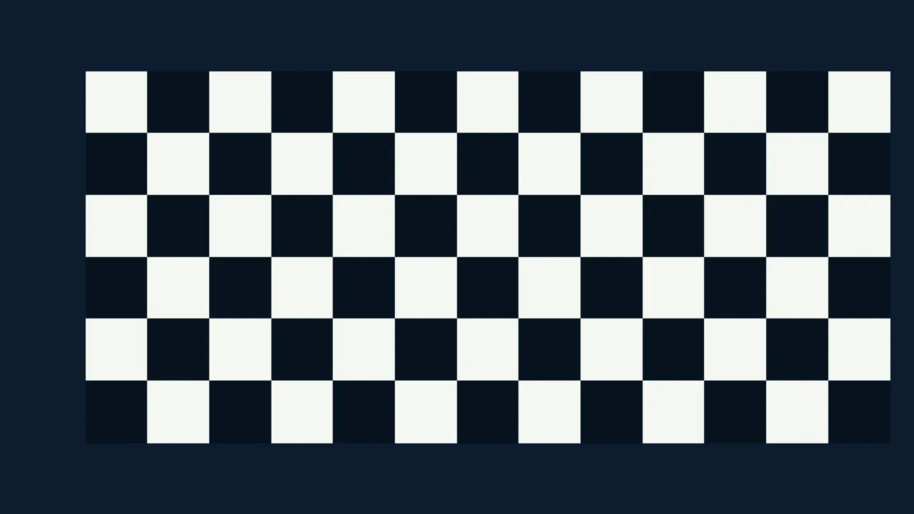 Abstract illustration of a large black and white checkered flag pattern