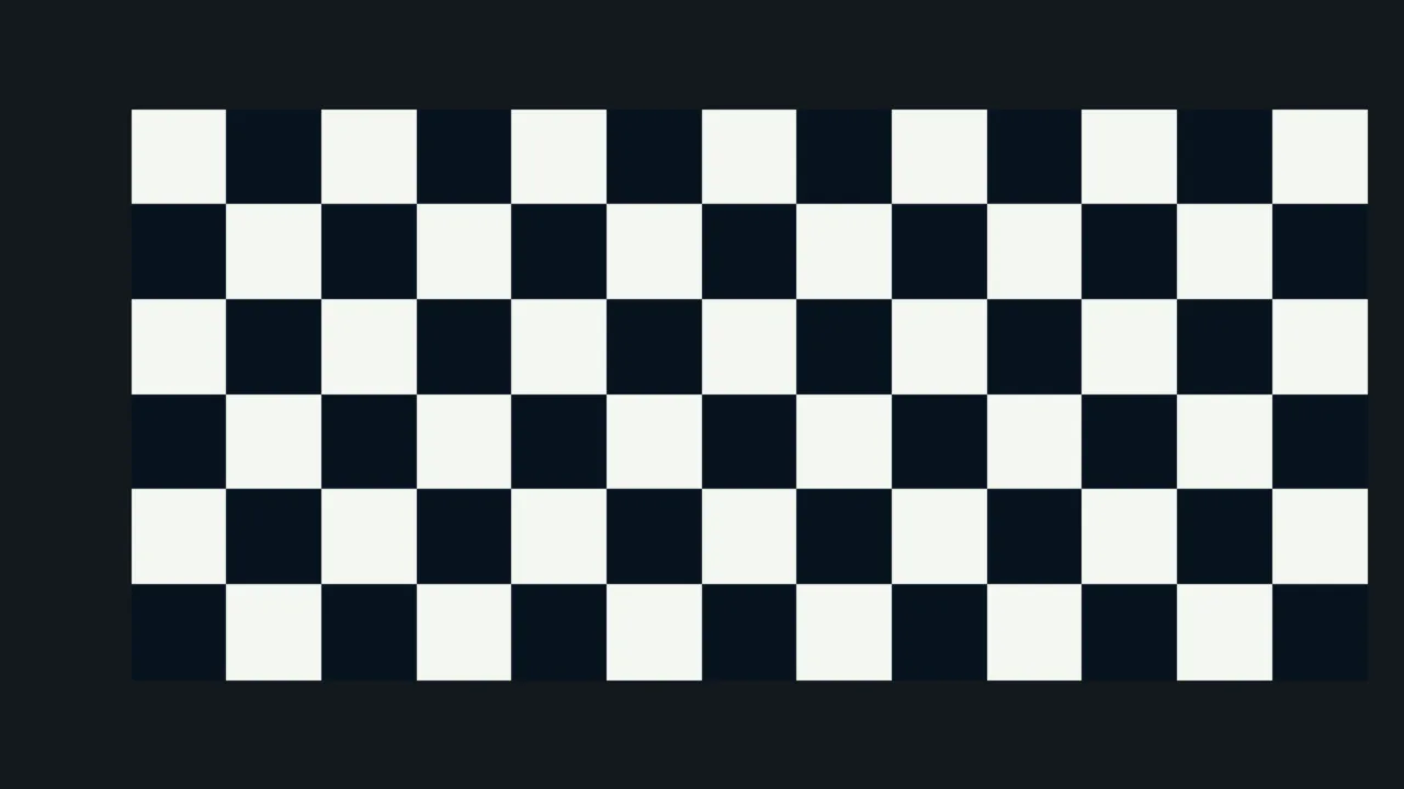 Abstract illustration of a black and white checkered flag filling the frame